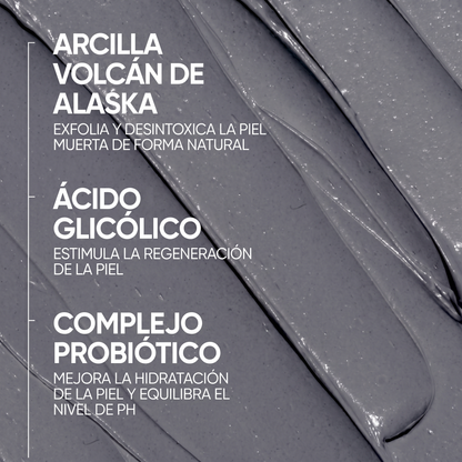 Mascarilla de arcilla limpiadora profunda Volcán de Alaska para los poros