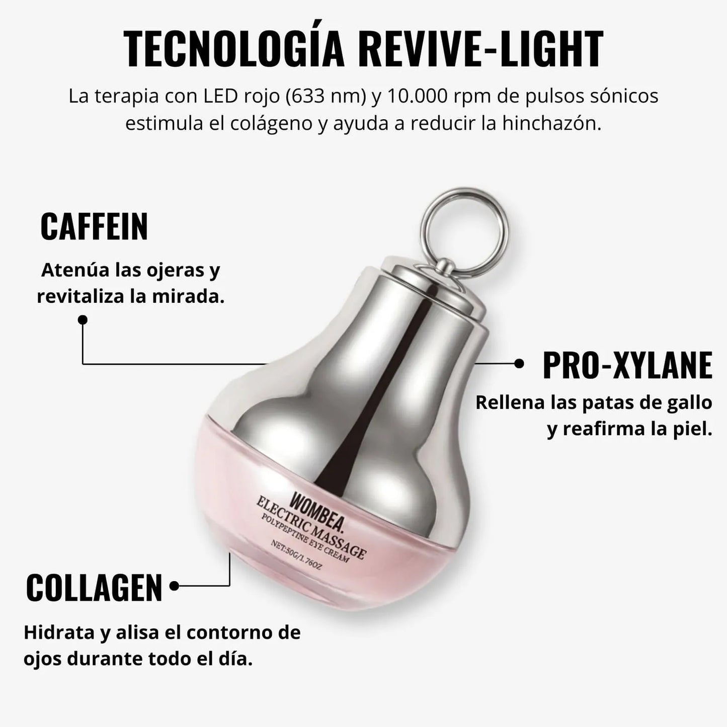 Crema de luz roja para el contorno de ojos